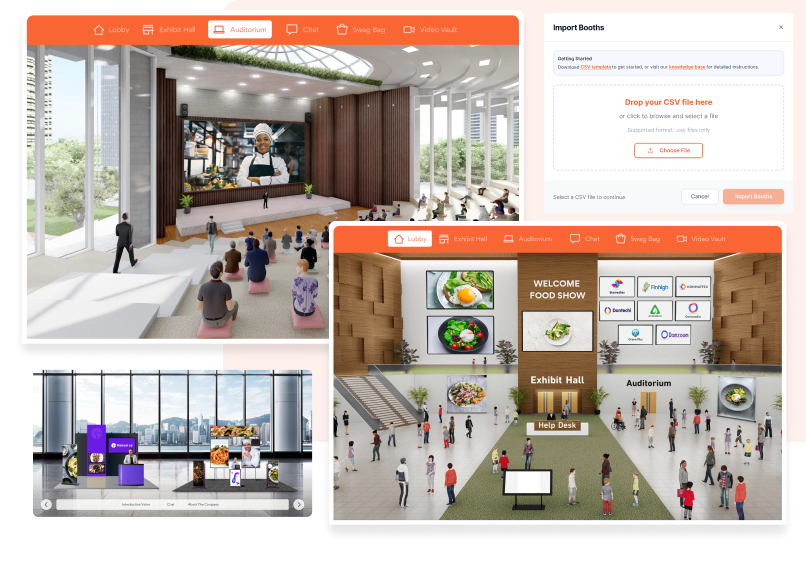 Create virtual experiences that simulate a real showroom floor.