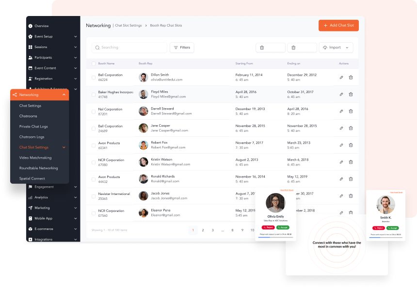 Encourage Connections with Hosted Buyer Meetings & Networking Tools.