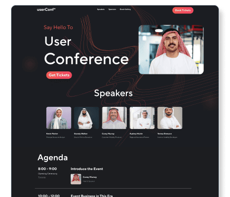 المواقع الإلكترونية للفعاليات والتسجيل