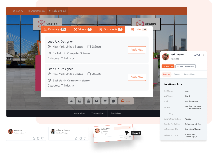 Facilitate Faster Hiring for Virtual Career Fairs.