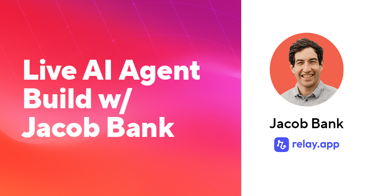 Live Al Agent Build w/Jacob Bank