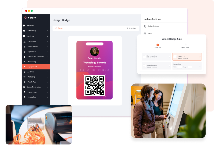 Speed Up Check-Ins with Instant Badge Printing, Custom Kiosks & QR Scanning.